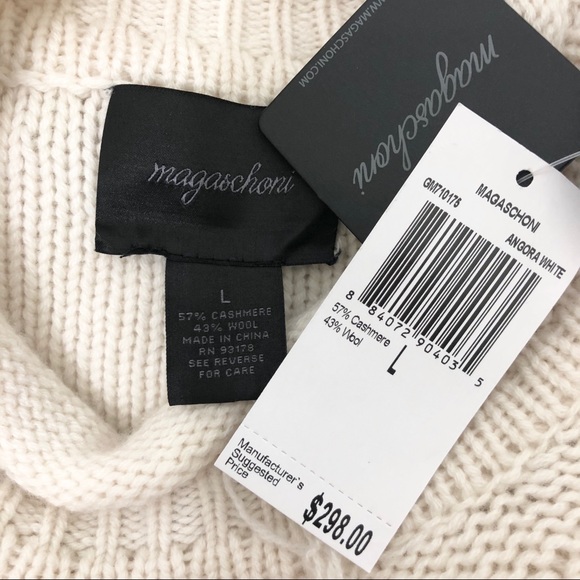 Magashoni Cashmere/Wool Oversized Sweater sz L NWT - Picture 7 of 8